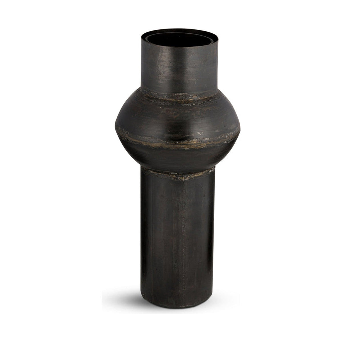 Endo Large Reclaimed Iron Vase - Aged Black