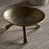 Kalik Forged Iron Candle Holder - Antique Brass
