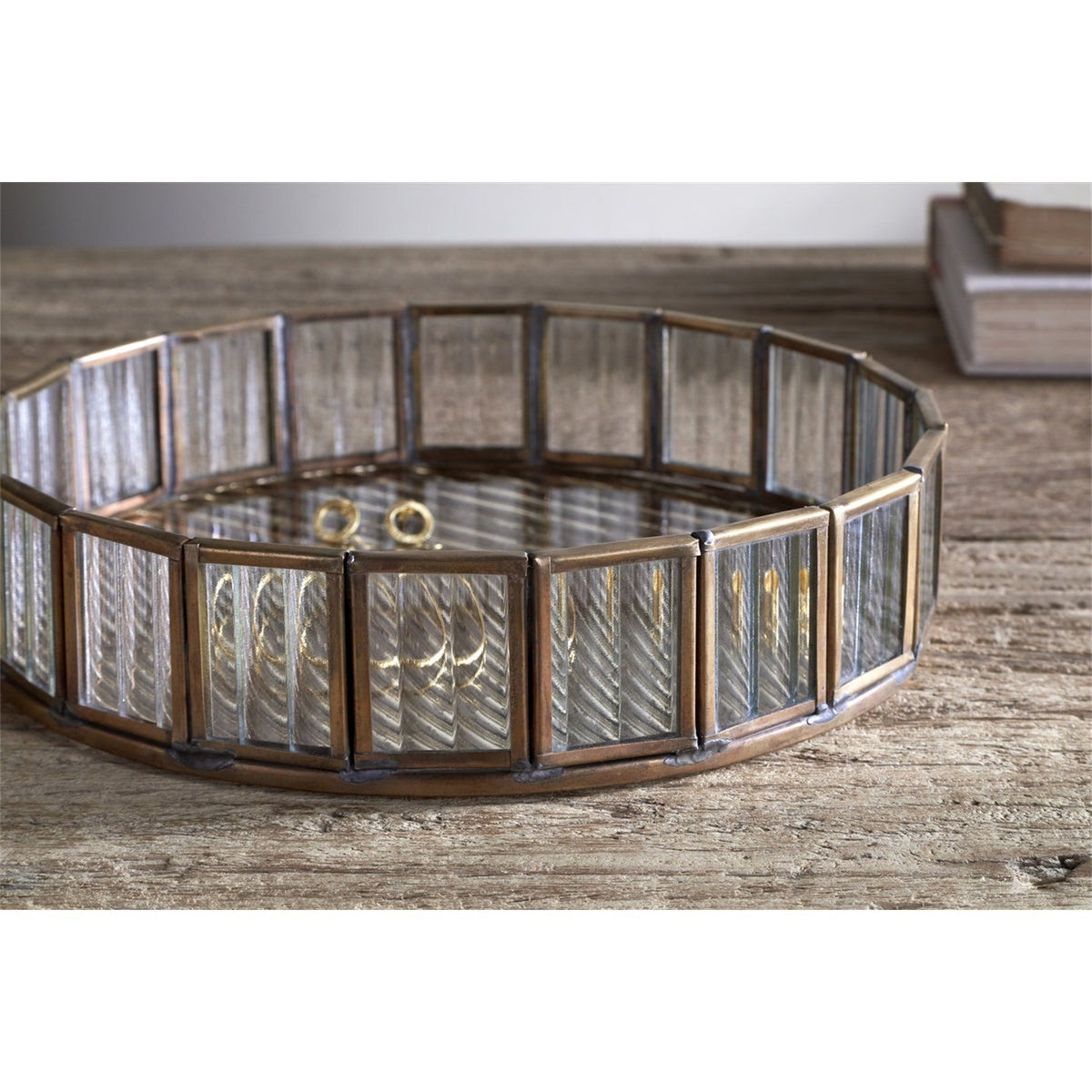 Ruaka Glass Vanity Tray - Brass