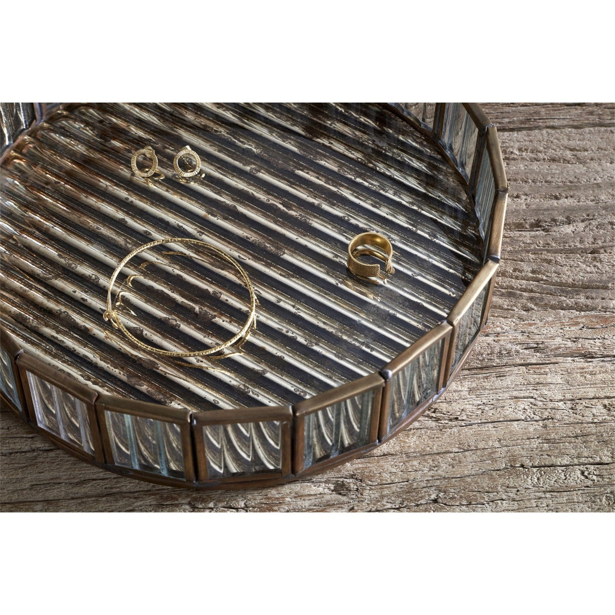 Ruaka Glass Vanity Tray - Brass