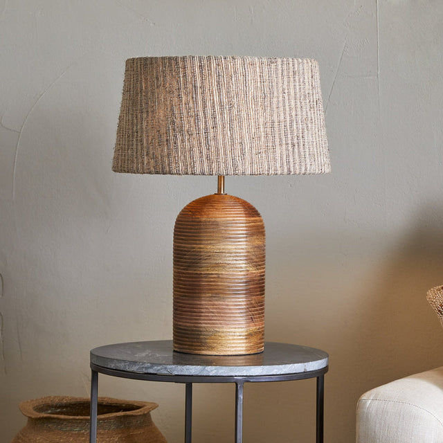 Agua Grooved Table Lamp Base - Natural