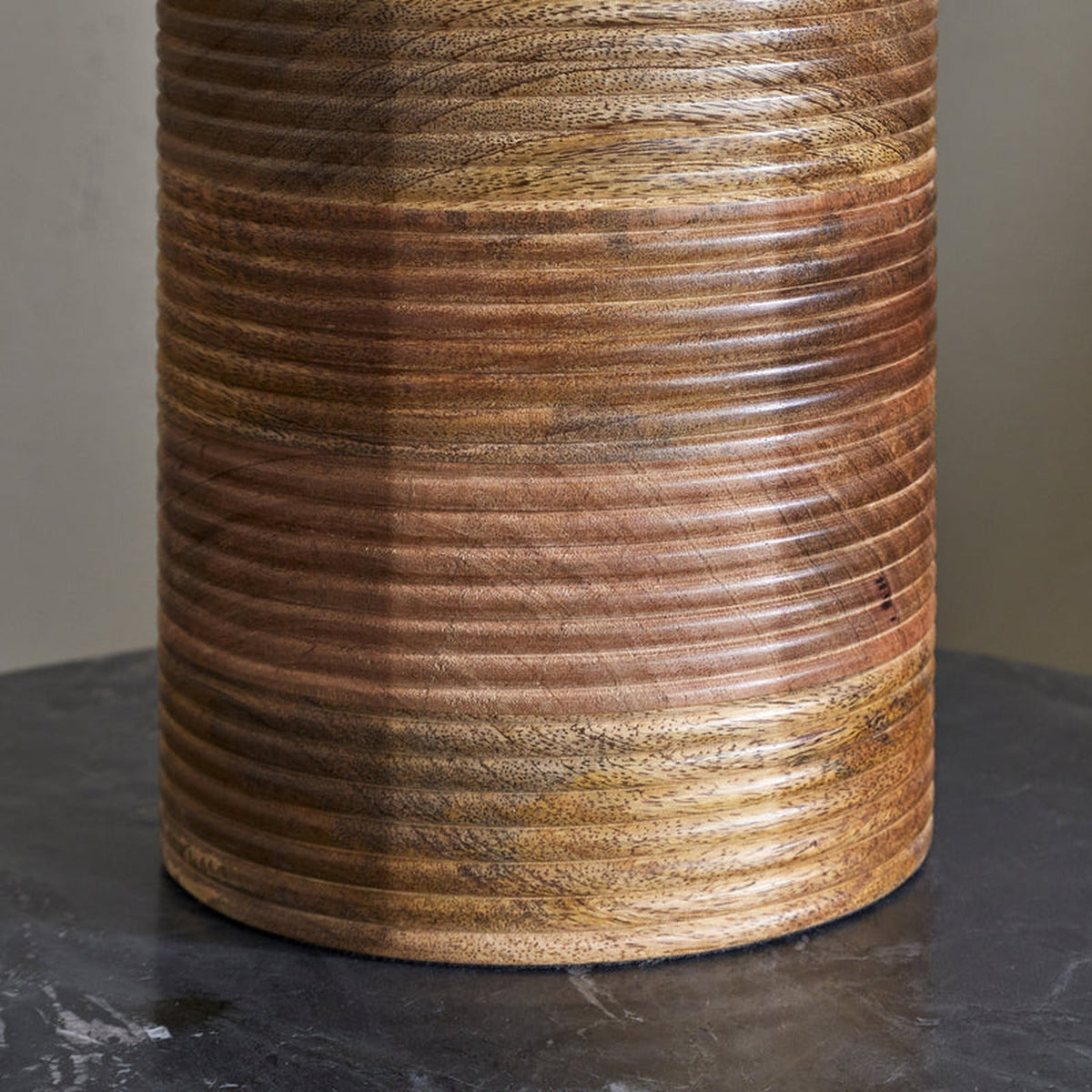 Agua Grooved Table Lamp Base - Natural
