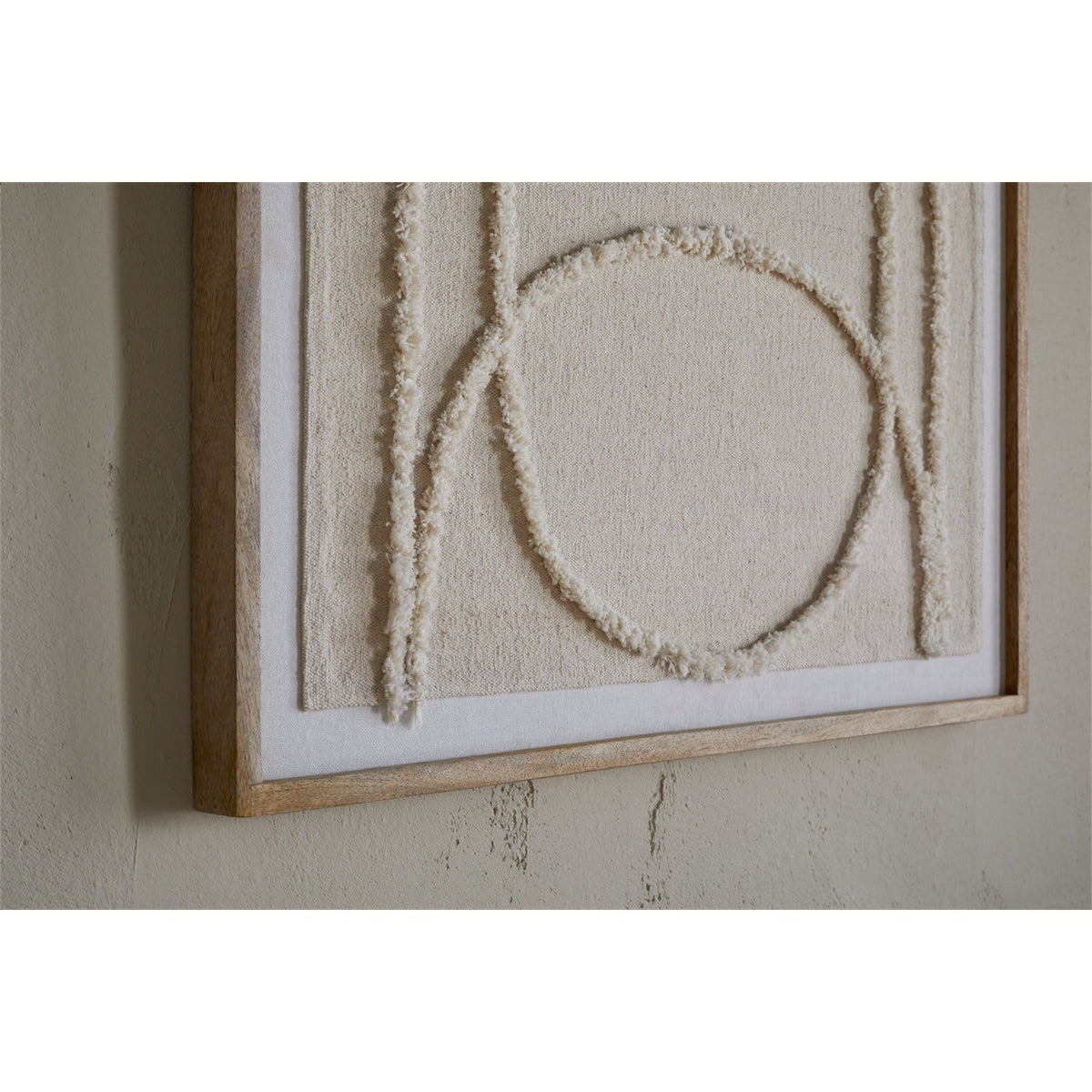 Mauri Frayed Wall Art - Neutral