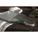Komal Large Recycled Glass Serving Platter - Clear
