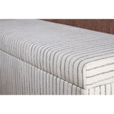 Sanja Cotton & Linen Upholstered Storage Bench - Grey