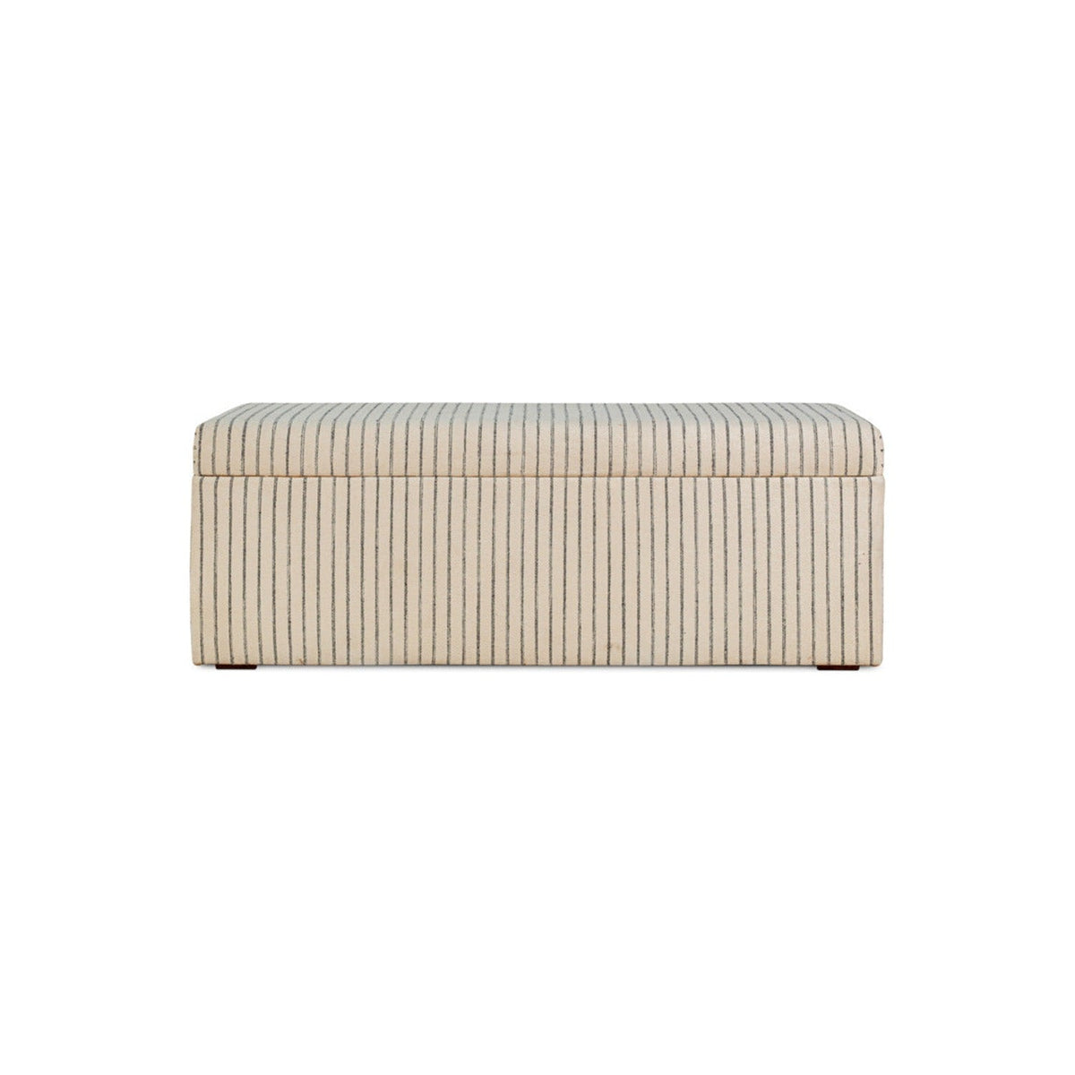 Sanja Cotton & Linen Upholstered Storage Bench - Grey