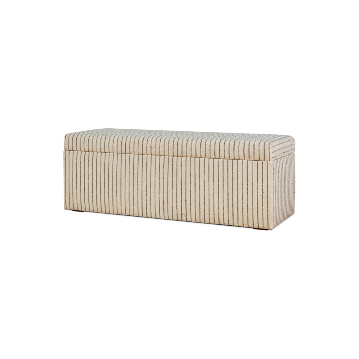 Sanja Cotton & Linen Upholstered Storage Bench - Grey