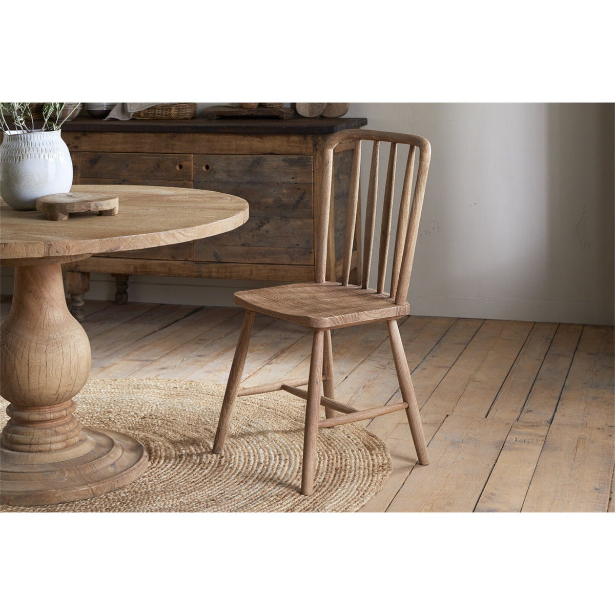 Om Spindle Back Mango Wood Dining Chair - Natural