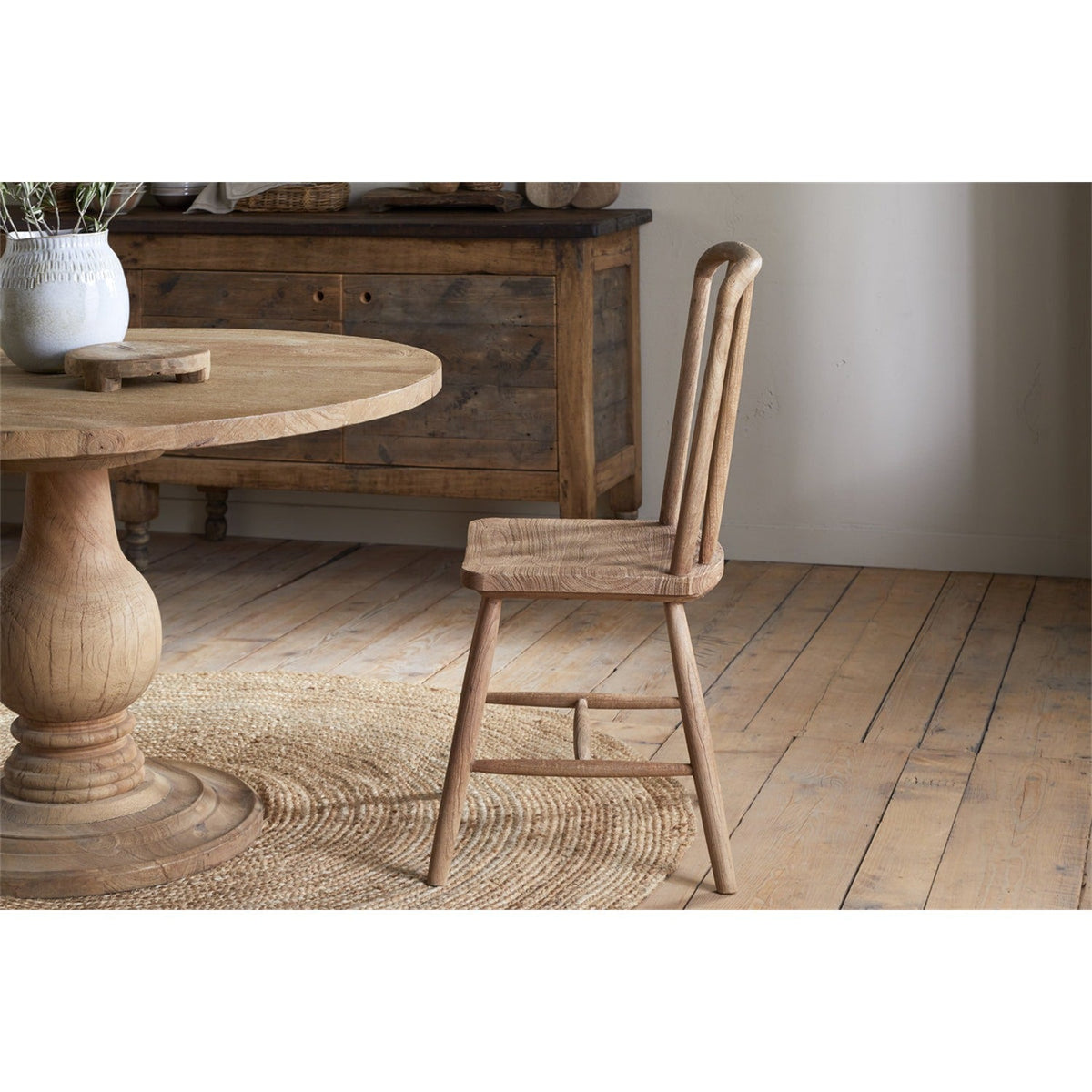 Om Spindle Back Mango Wood Dining Chair - Natural