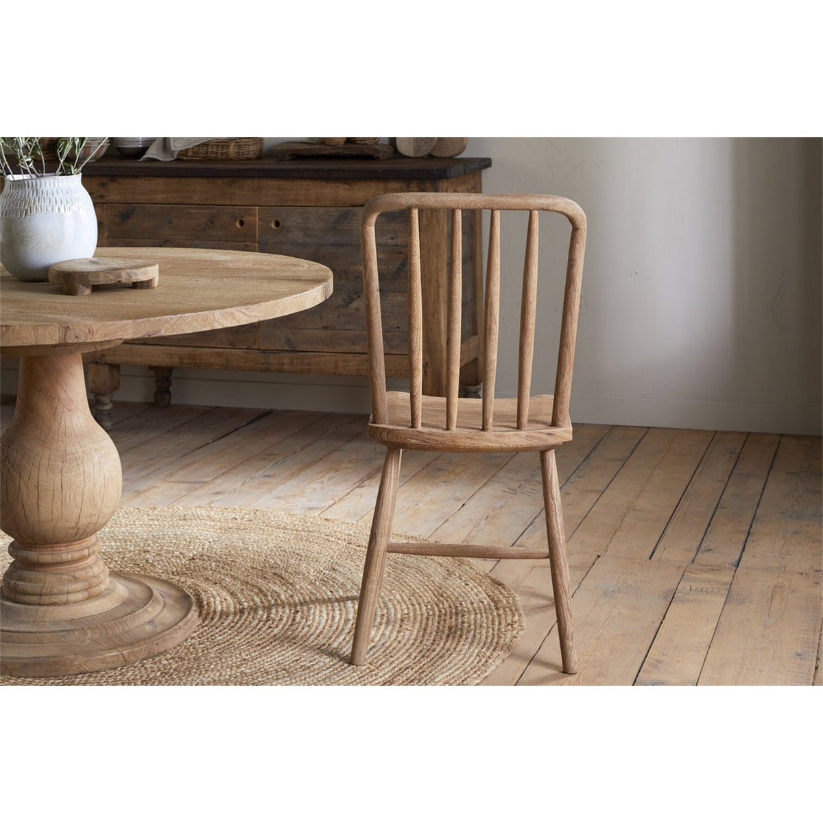 Om Spindle Back Mango Wood Dining Chair - Natural