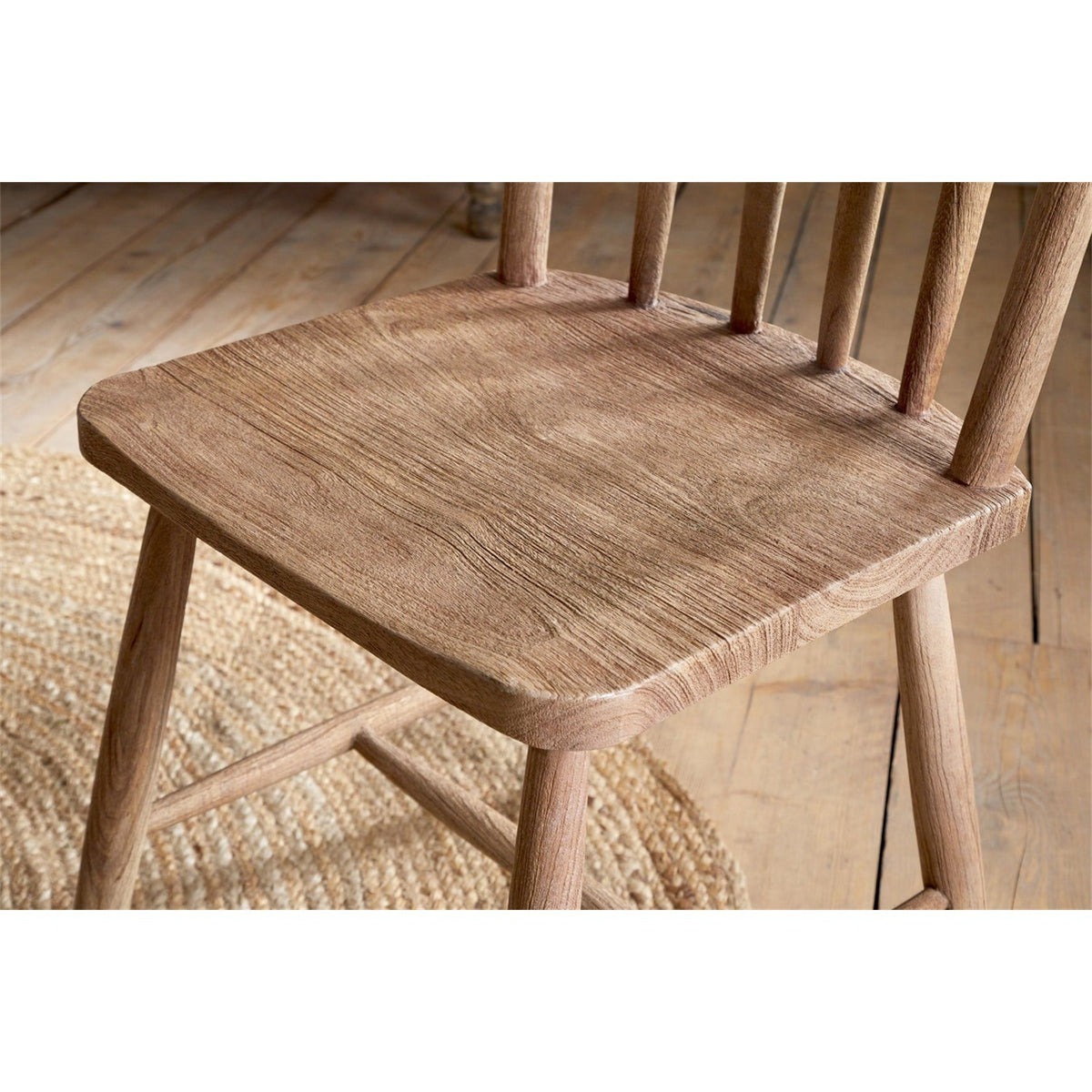 Om Spindle Back Mango Wood Dining Chair - Natural