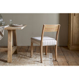 Nidhi Linen Upholstered Dining Chair - Natural