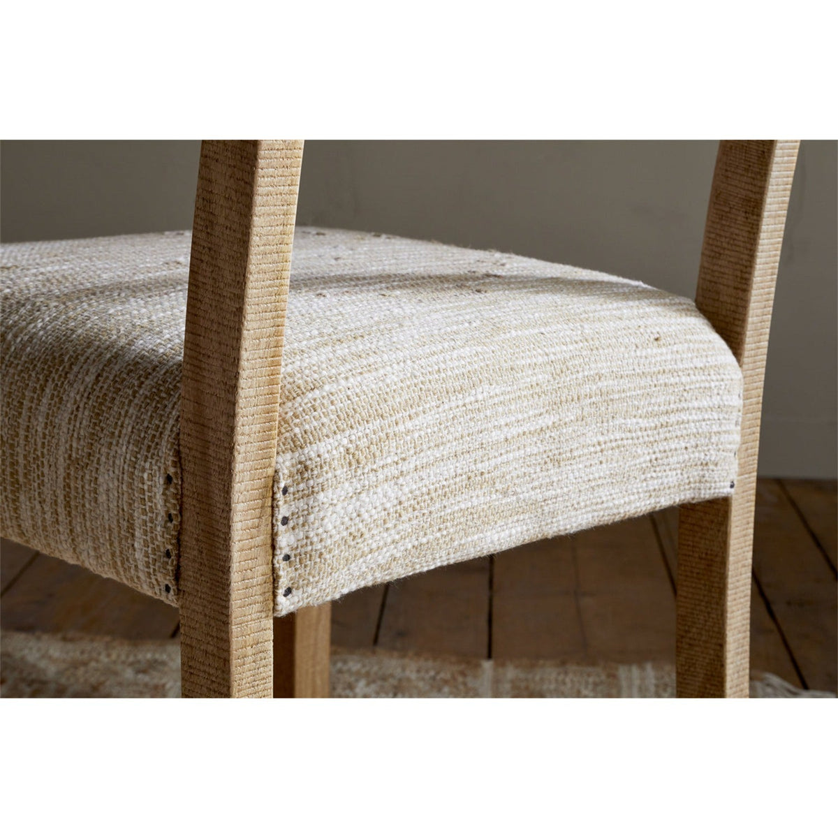 Zoha Cotton & Jute Upholstered Dining Chair - Natural