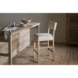 Zoha Cotton & Jute Upholstered Counter Stool - Natural