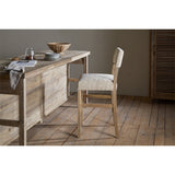 Zoha Cotton & Jute Upholstered Counter Stool - Natural