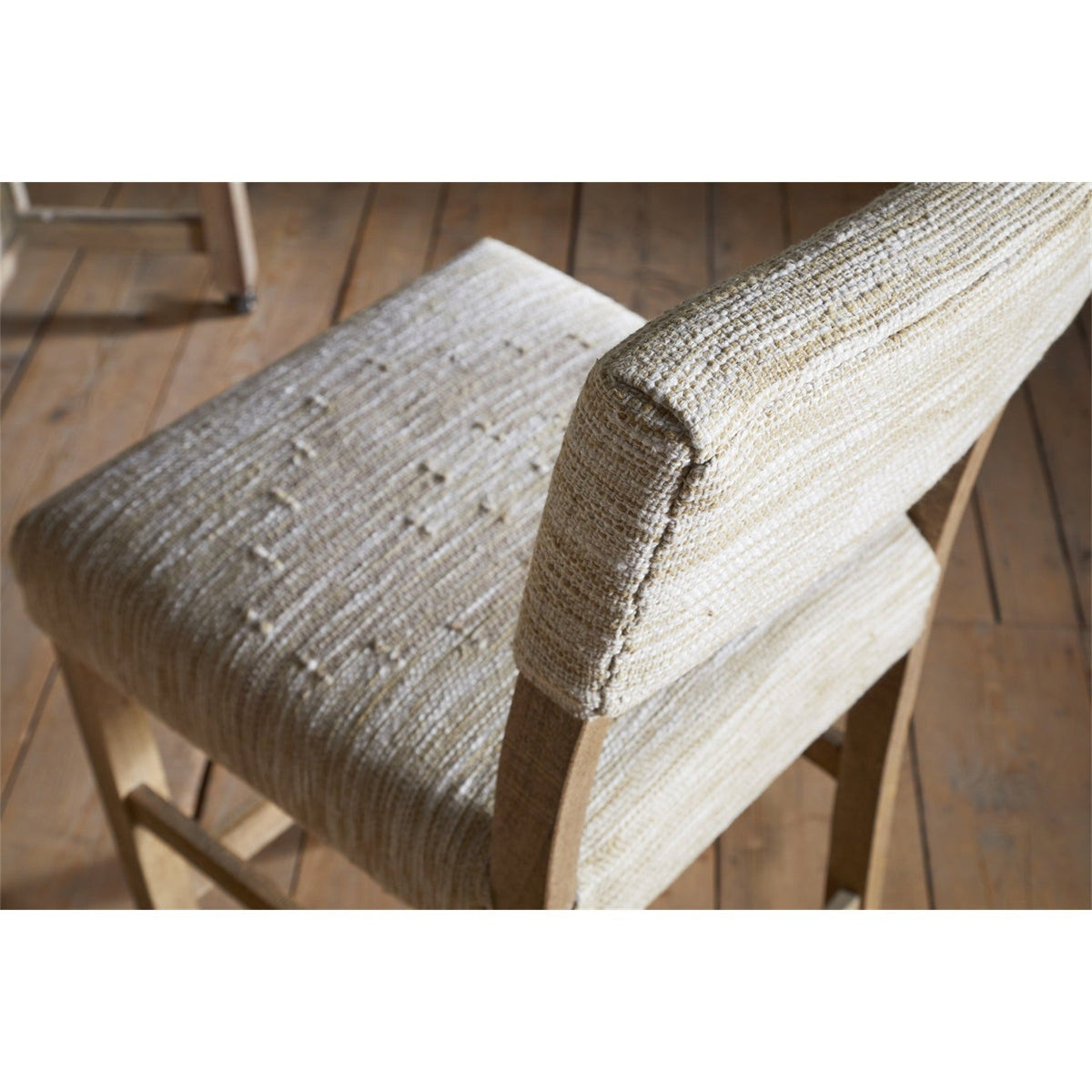 Zoha Cotton & Jute Upholstered Counter Stool - Natural
