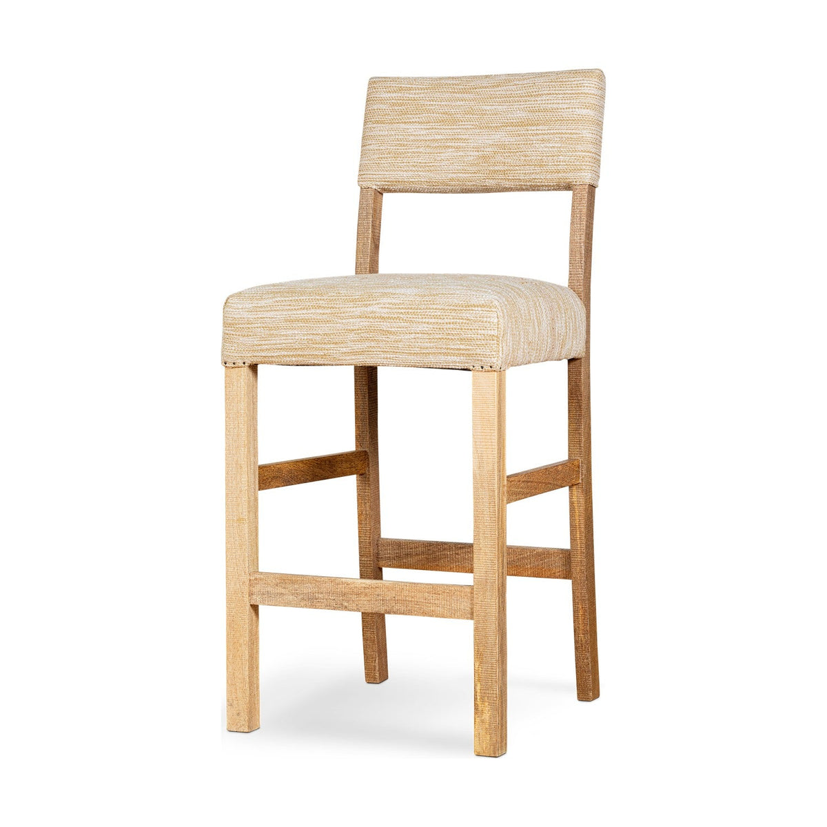Nidhi Linen Upholstered Counter Stool - Natural