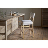 Nidhi Linen Upholstered Counter Stool - Natural