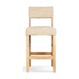 Nidhi Linen Upholstered Counter Stool - Natural