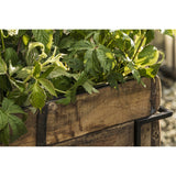 Amazzi Small Reclaimed Wood Plant Stand - Natural & Black