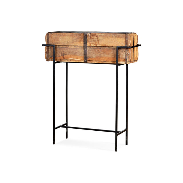 Amazzi Large Indoor Planter Stand - Natural & Black