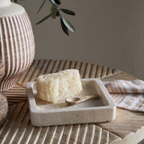 Ganda Small Travertine Vanity Tray - Cream