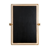 Mar Swivel Wall Mirror - Antique Brass & Natural
