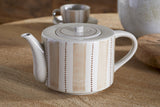 Patthar Hand Painted Teapot - Cream & Clay