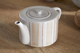 Patthar Hand Painted Teapot - Cream & Clay