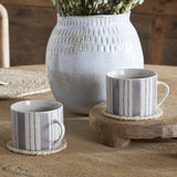 Patthar Large Mug - Cream & Grey - Set of 2