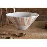 Patthar Hand Painted Serving Bowl - Cream & Clay