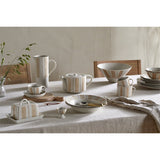 Patthar Hand Painted Serving Bowl - Cream & Clay