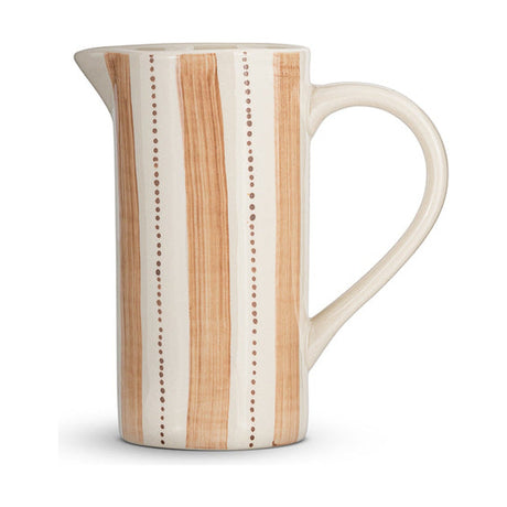 Patthar Small Hand Painted Ceramic Jug - Cream & Clay
