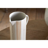 Patthar Large Hand Painted Ceramic Jug - Cream & Clay