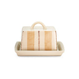 Patthar Ceramic Butter Dish - Cream & Clay