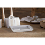 Patthar Ceramic Butter Dish - Cream & Clay
