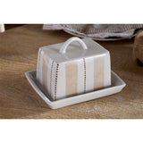 Patthar Ceramic Butter Dish - Cream & Clay