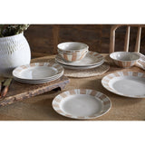 Patthar Dinner Set - Cream & Clay - Set of 12