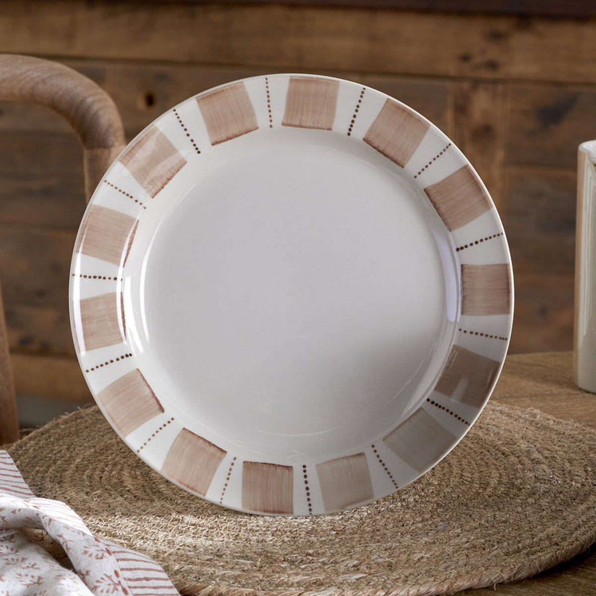 Patthar Dinner Set - Cream & Clay - Set of 12