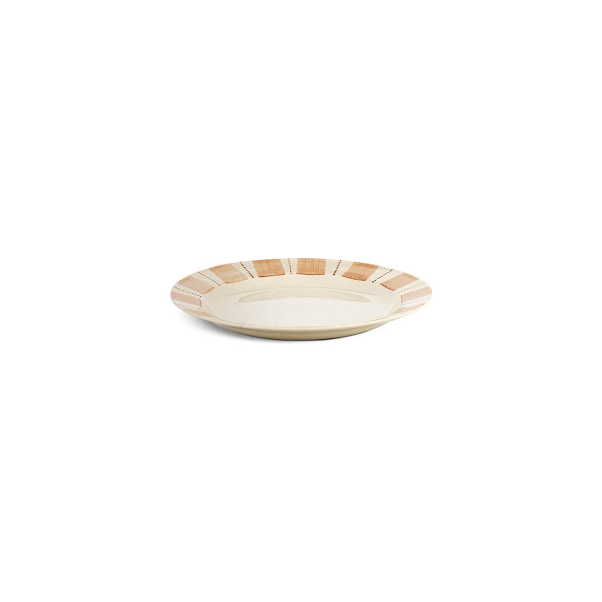 Patthar Hand Painted Ceramic Side Plate - Cream & Clay
