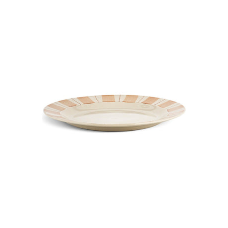 Patthar Hand Painted Ceramic Dinner Plate - Cream & Clay