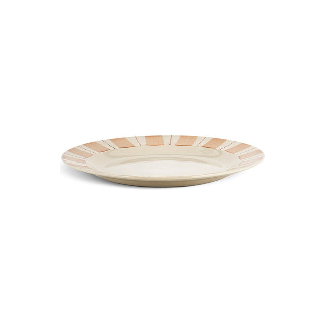 Patthar Hand Painted Ceramic Dinner Plate - Cream & Clay