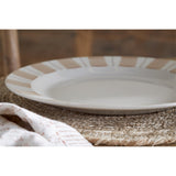 Patthar Hand Painted Ceramic Dinner Plate - Cream & Clay
