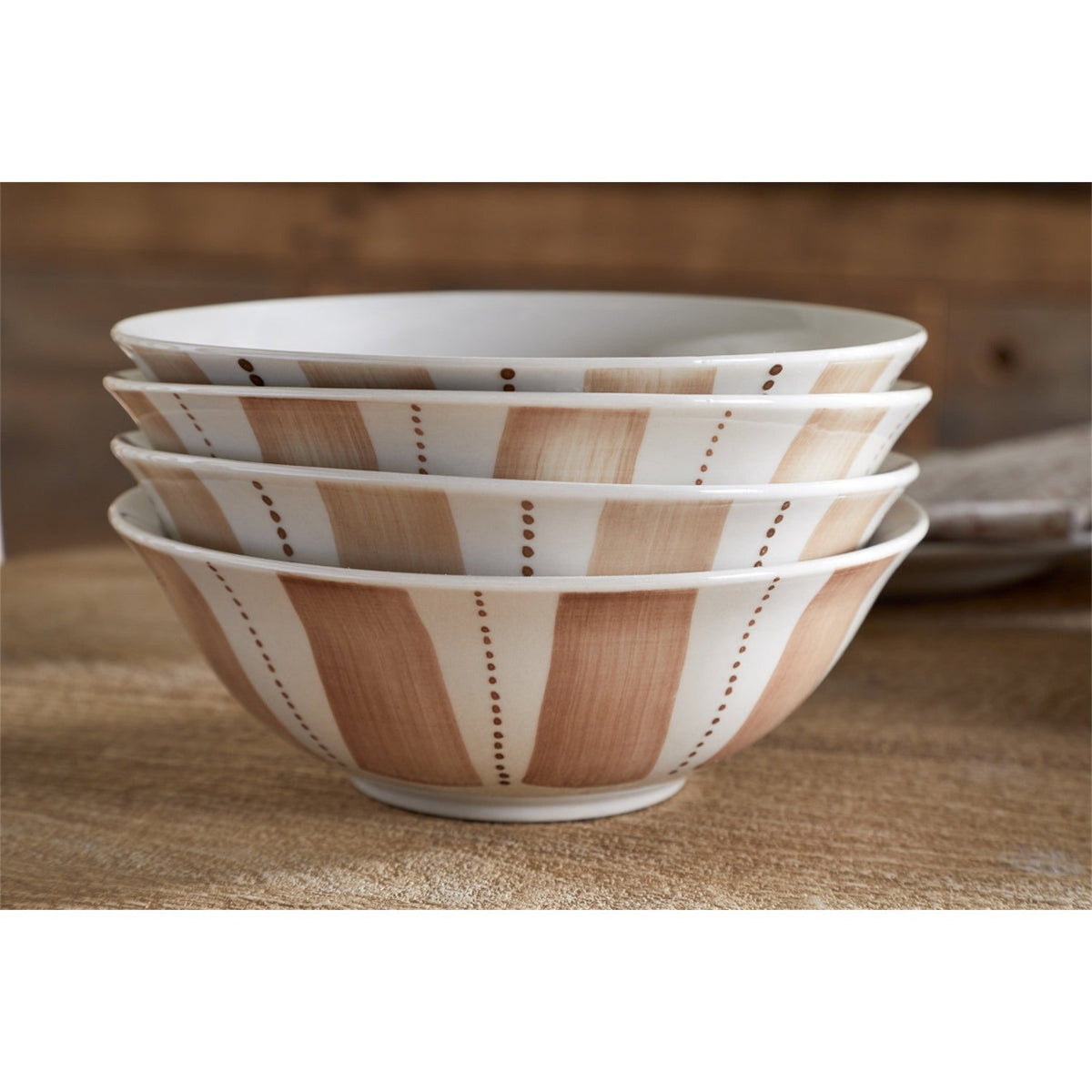 Patthar Ceramic Cereal Bowl - Cream & Clay