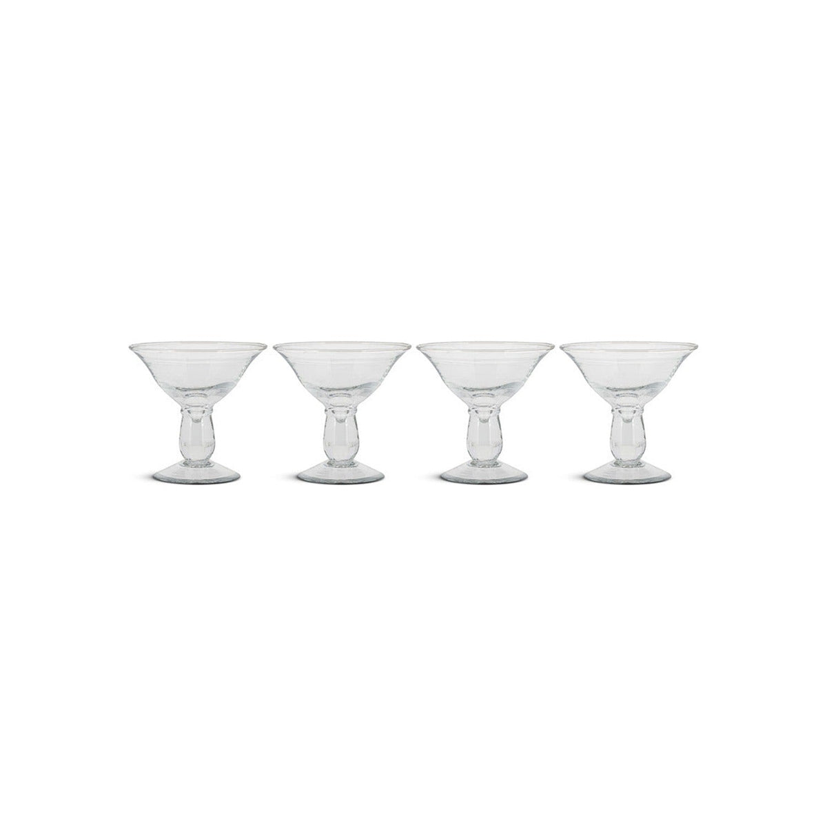 Sooraj Champagne Coupe Glasses - Clear - Set of 4