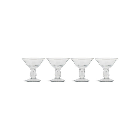 Sooraj Champagne Coupe Glasses - Clear - Set of 4