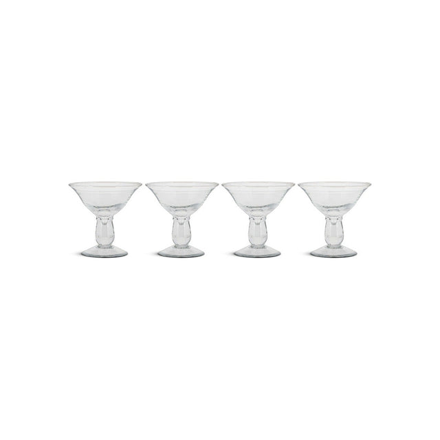 Sooraj Champagne Coupe Glasses - Clear - Set of 4