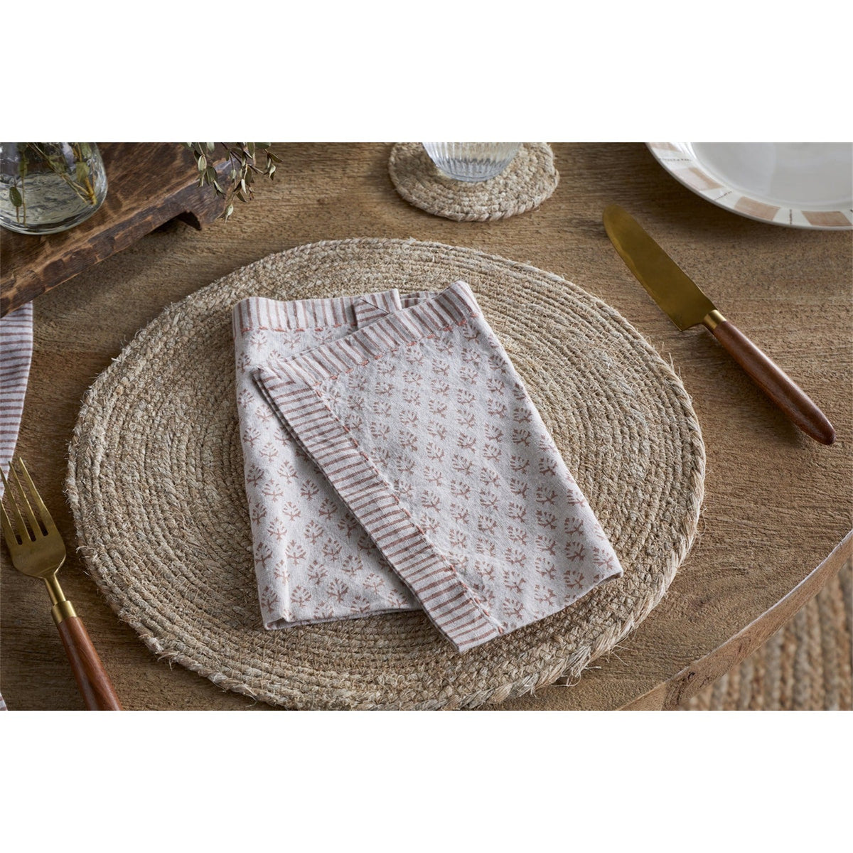 Peplu Block Print Napkins - Terracotta - Set of 4