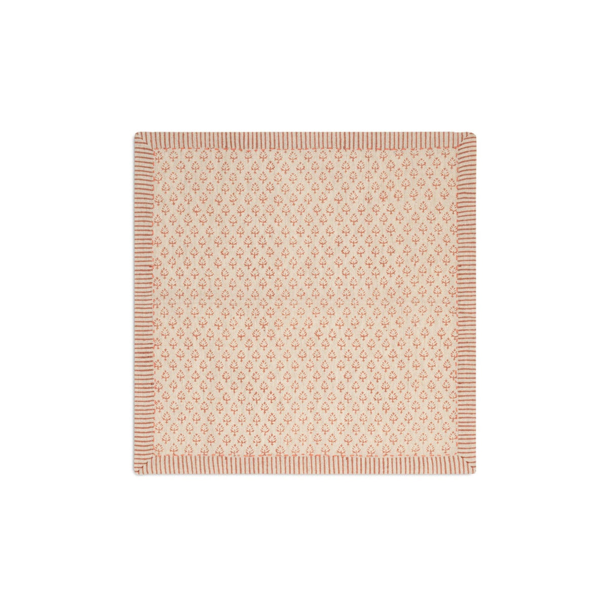 Peplu Block Print Napkins - Terracotta - Set of 4