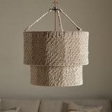 Thimba Woven Jute Chandelier - Natural
